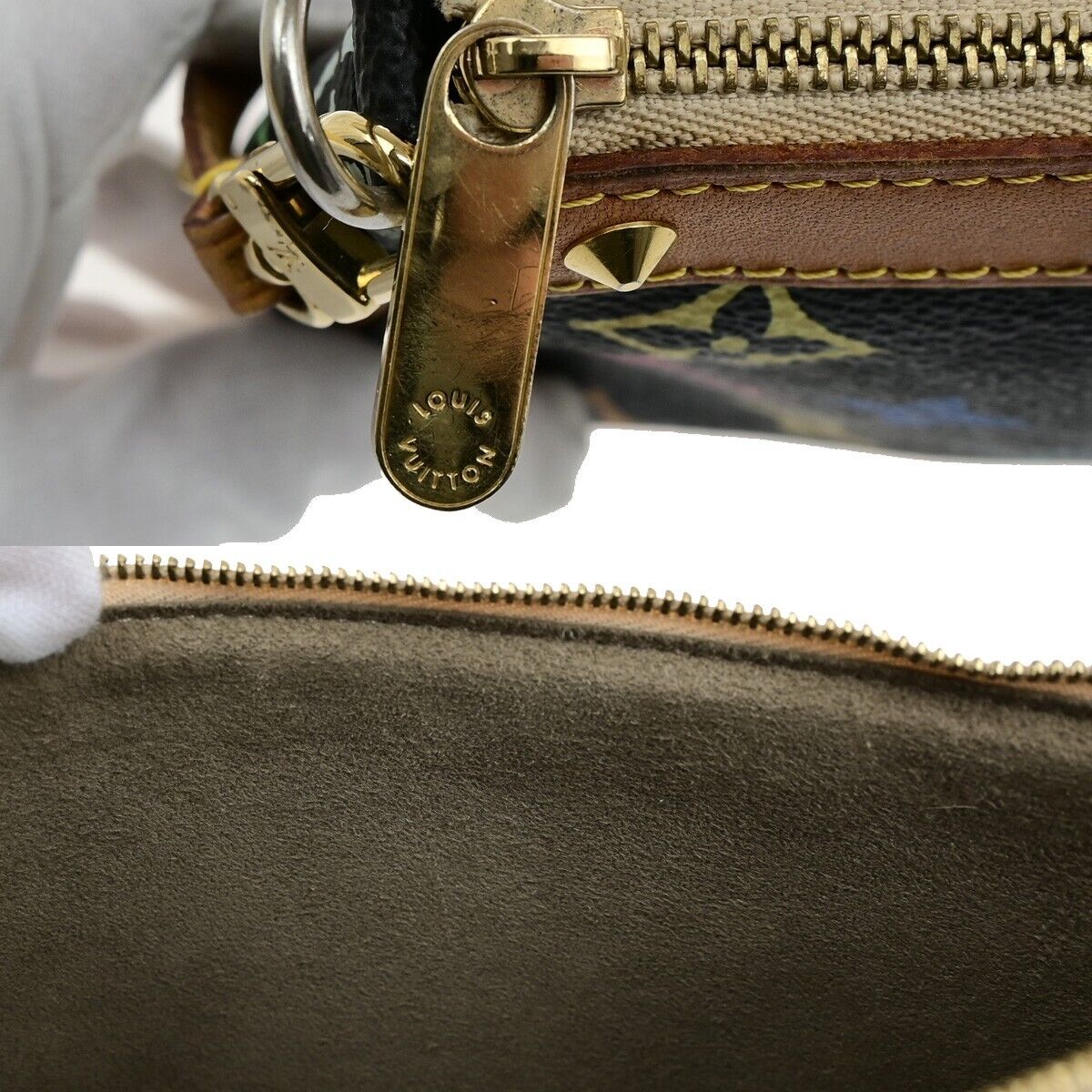 LOUIS VUITTON Pochette Accessoires Hand Bag Monogram Multi Black M92648 55ED447