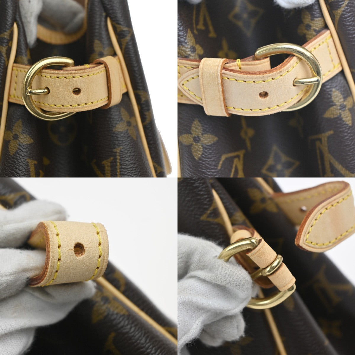 LOUIS VUITTON Batignolles Tote Hand Bag Monogram Leather Brown M51156 17KC818