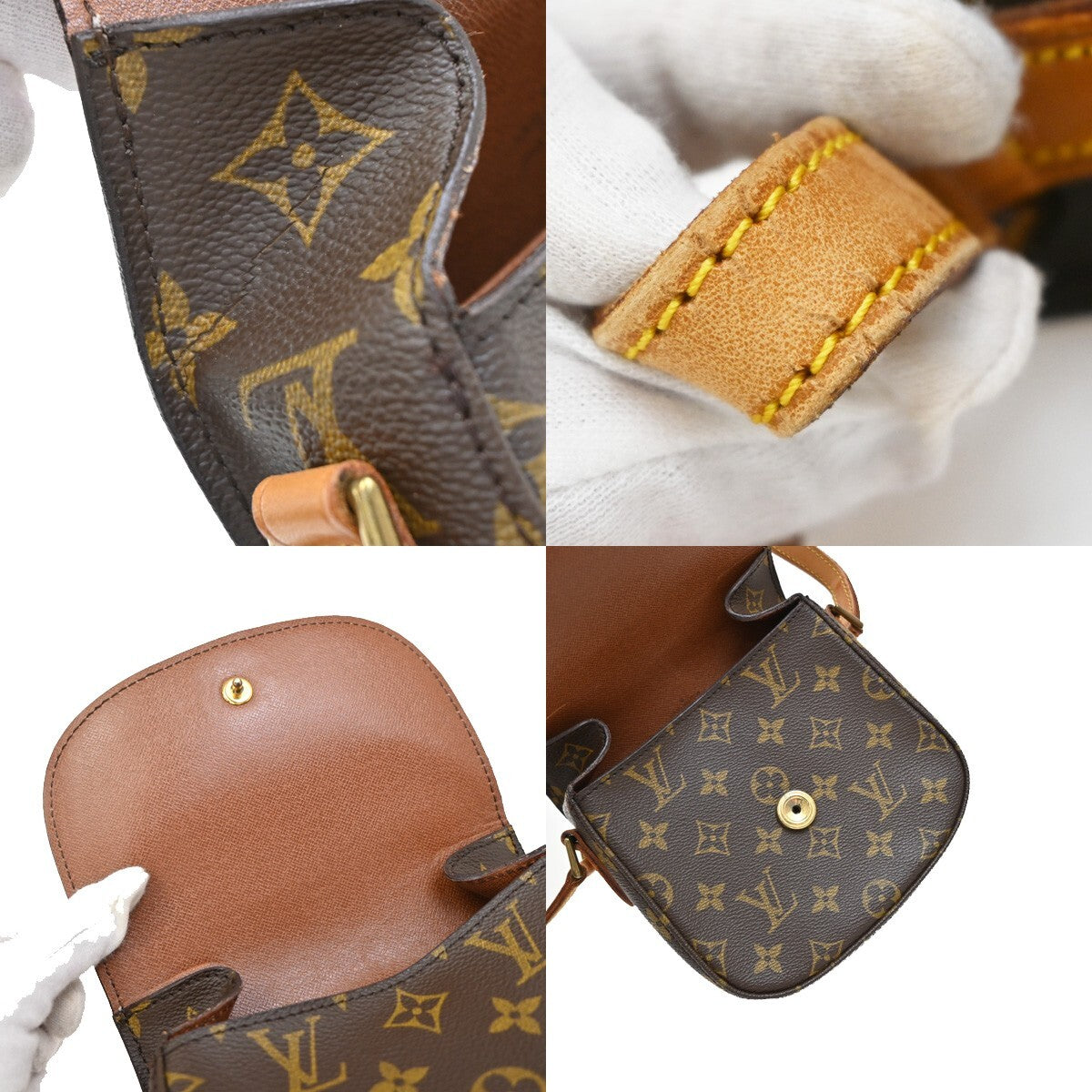 LOUIS VUITTON Mini Saint Cloud Shoulder Bag Monogram Leather BN M51244 89EE279