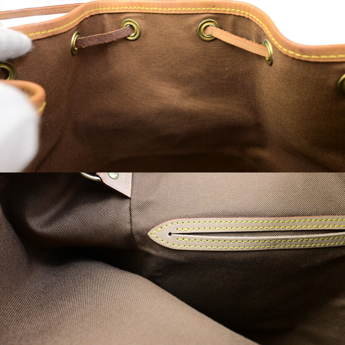 LOUIS VUITTON Montsouris MM Backpack Bag Monogram Leather Brown M51136 18SJ505