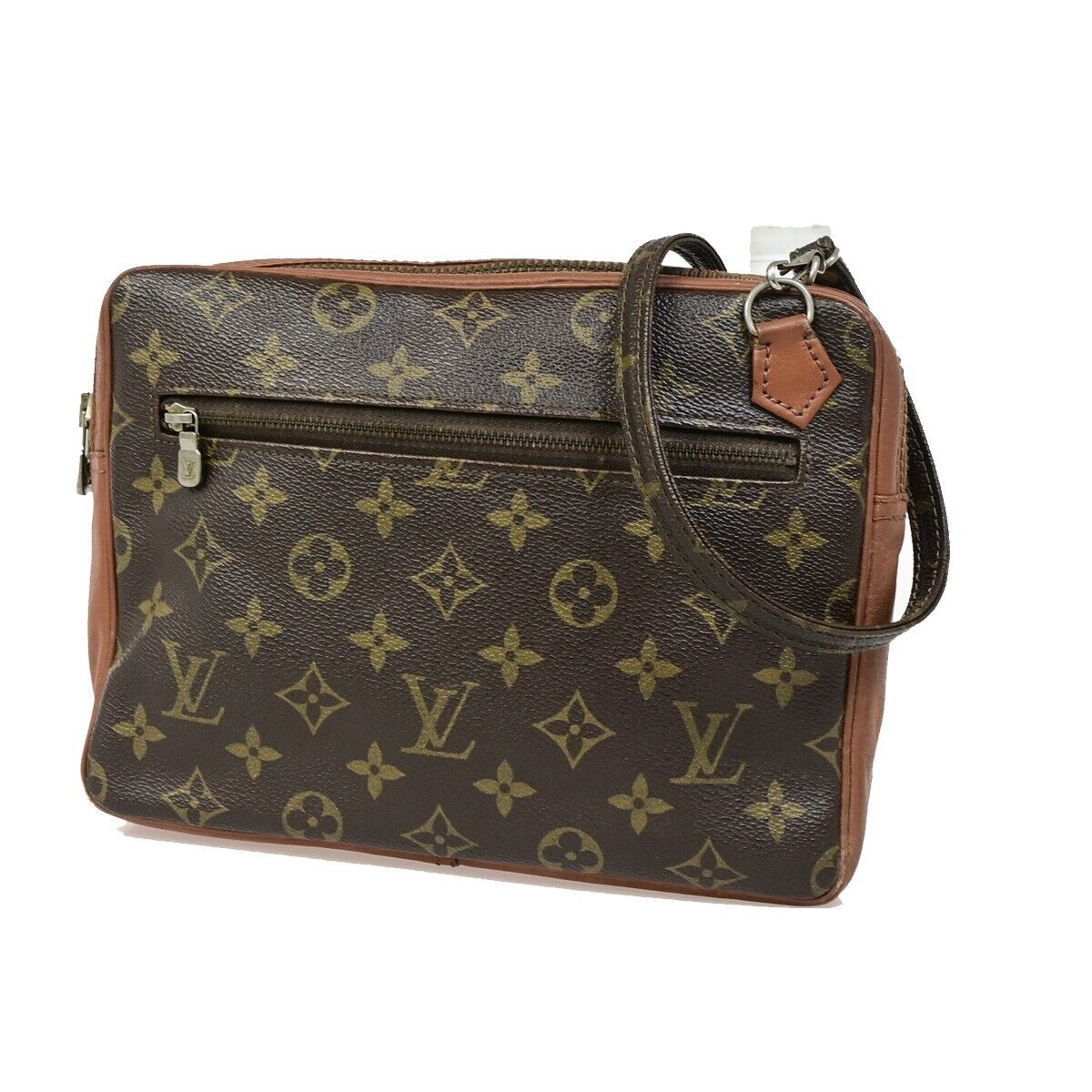 LOUIS VUITTON Pochette Sport Clutch Shoulder Bag Monogram Leather Brown 61EB425