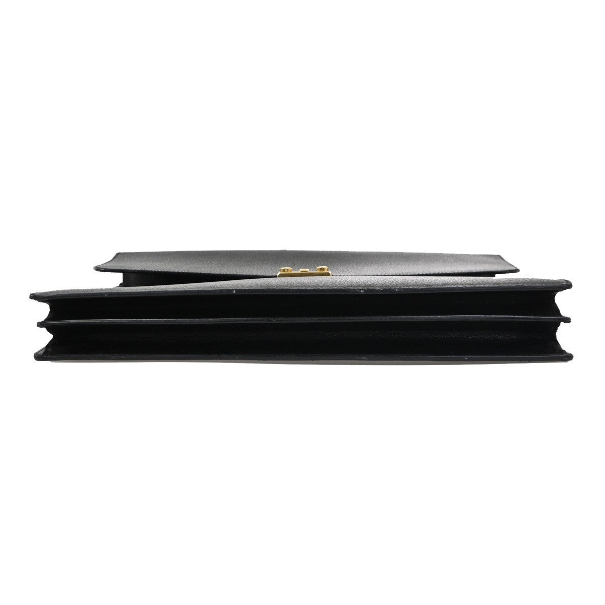 SALVATORE FERRAGAMO 2way Shoulder Hand Bag Briefcase Leather Black Italy 63KD172