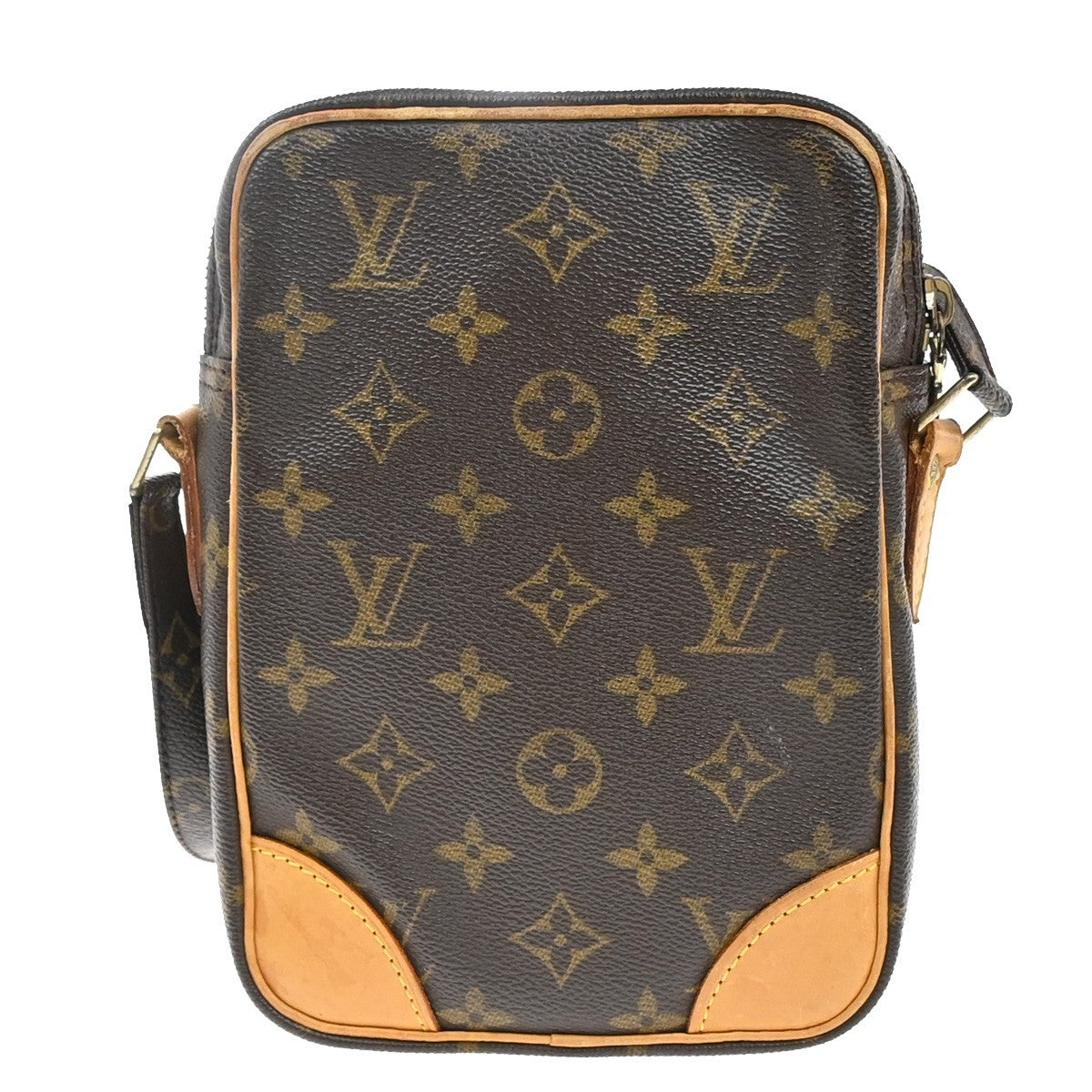 LOUIS VUITTON Danube Shoulder Bag Monogram Leather Brown France M45266 32EF959