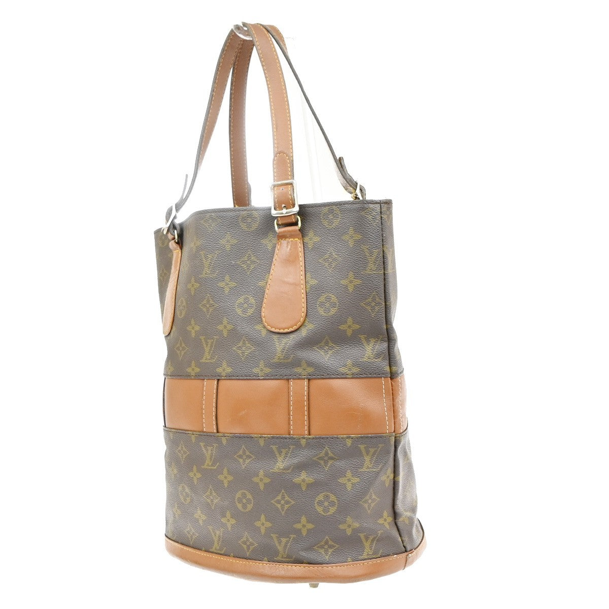 LOUIS VUITTON Bucket GM Hand Bag Monogram Leather Brown USA T42236 66SA071