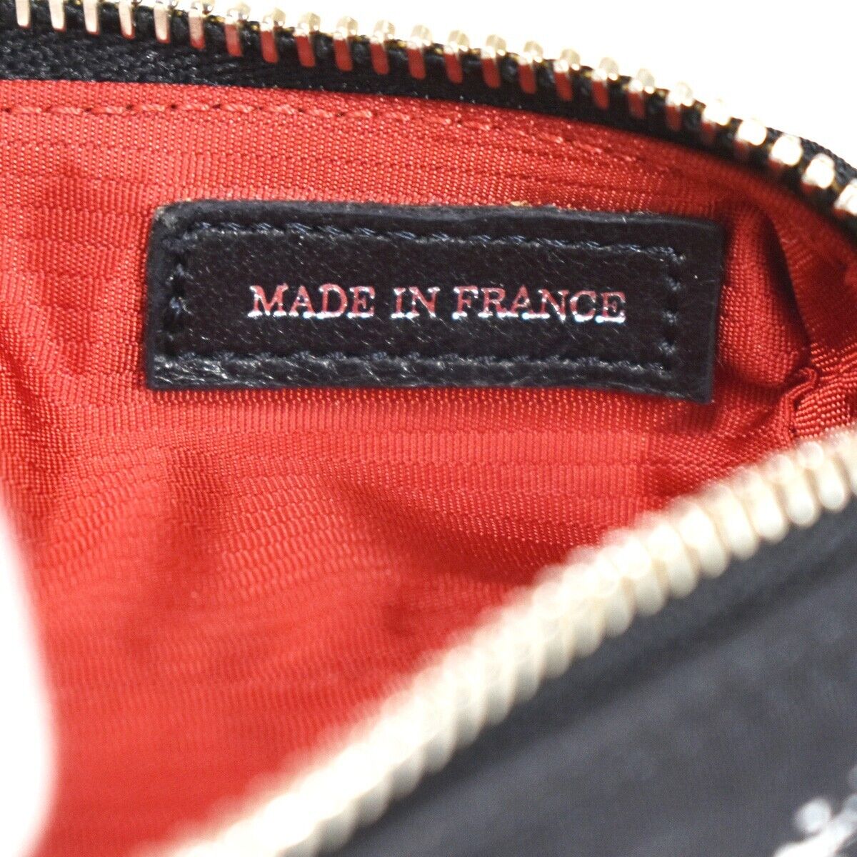 CHANEL CC Logo Travel Line Pen Case Pouch Nylon Black Silver France 04RH703