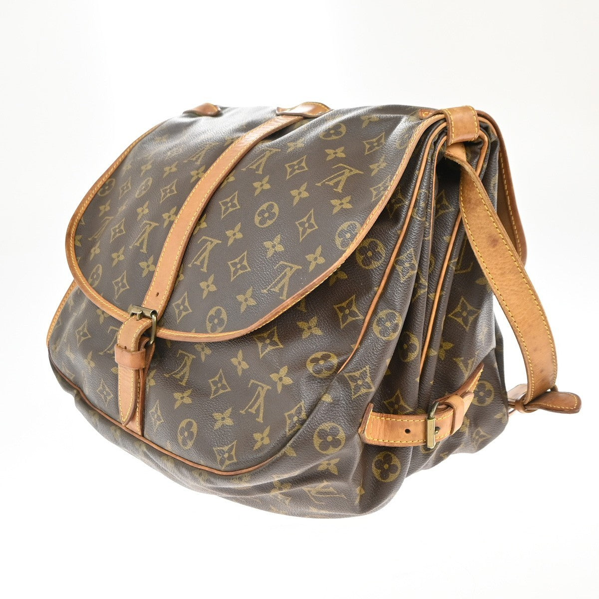 LOUIS VUITTON Saumur 35 Shoulder Bag Monogram Leather BN France M42254 87EG369