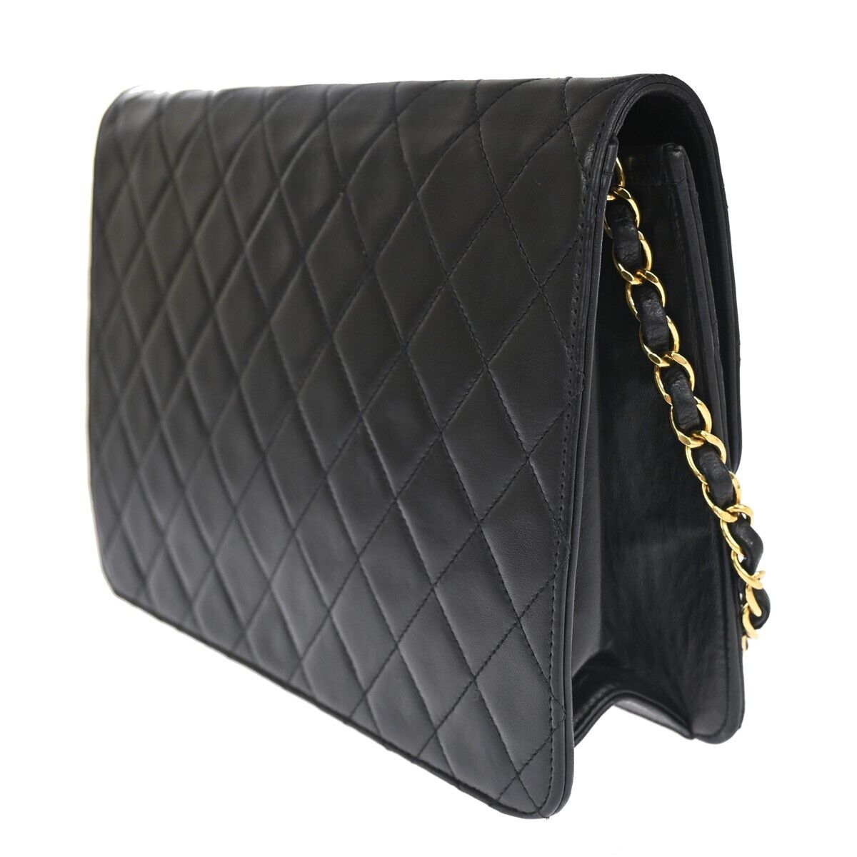 CHANEL CC Matelasse 25 Chain Shoulder Bag Leather Black GHW Vintage 813RH995