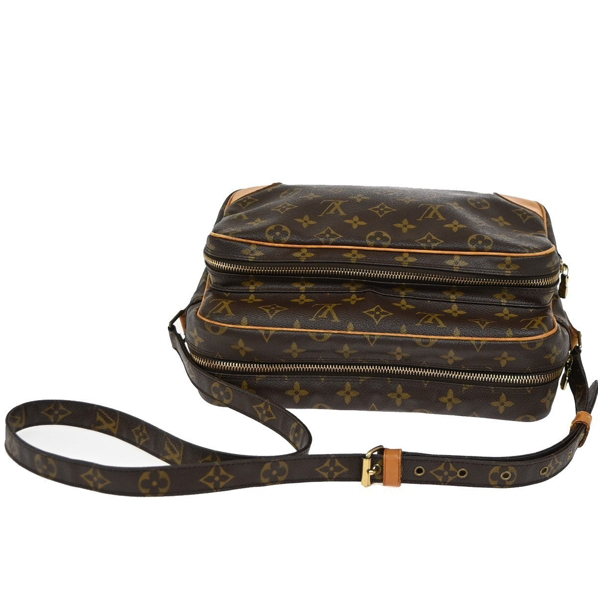 LOUIS VUITTON Nile Crossbody Shoulder Bag Monogram Leather Brown M45244 77YJ009