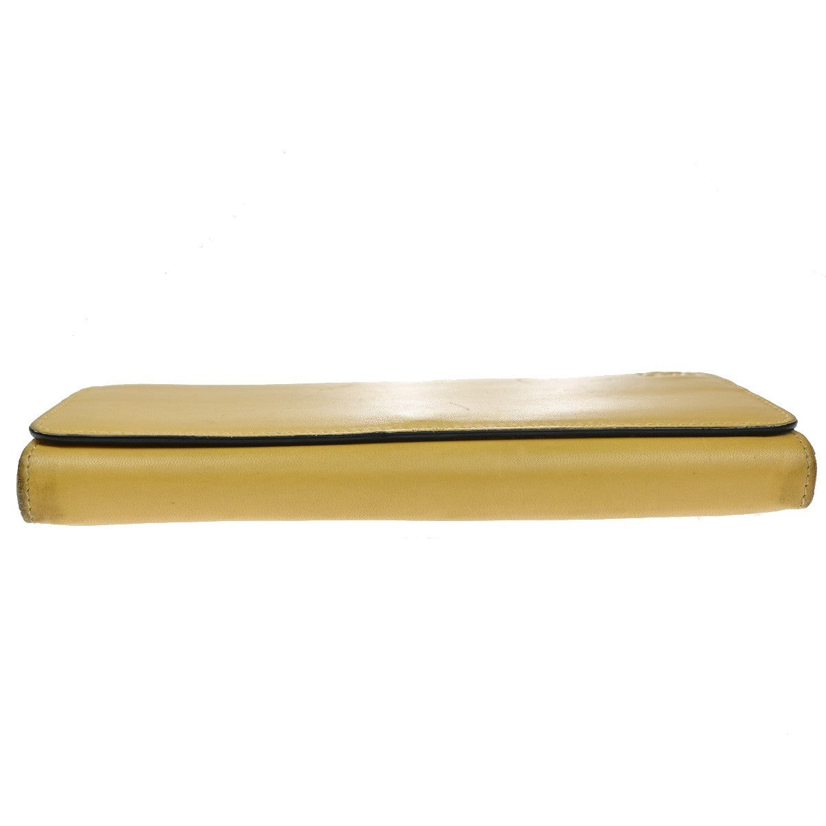LOEWE Anagram LOGO Bifold Long Wallet Leather Yellow SHW Spain 01KD056