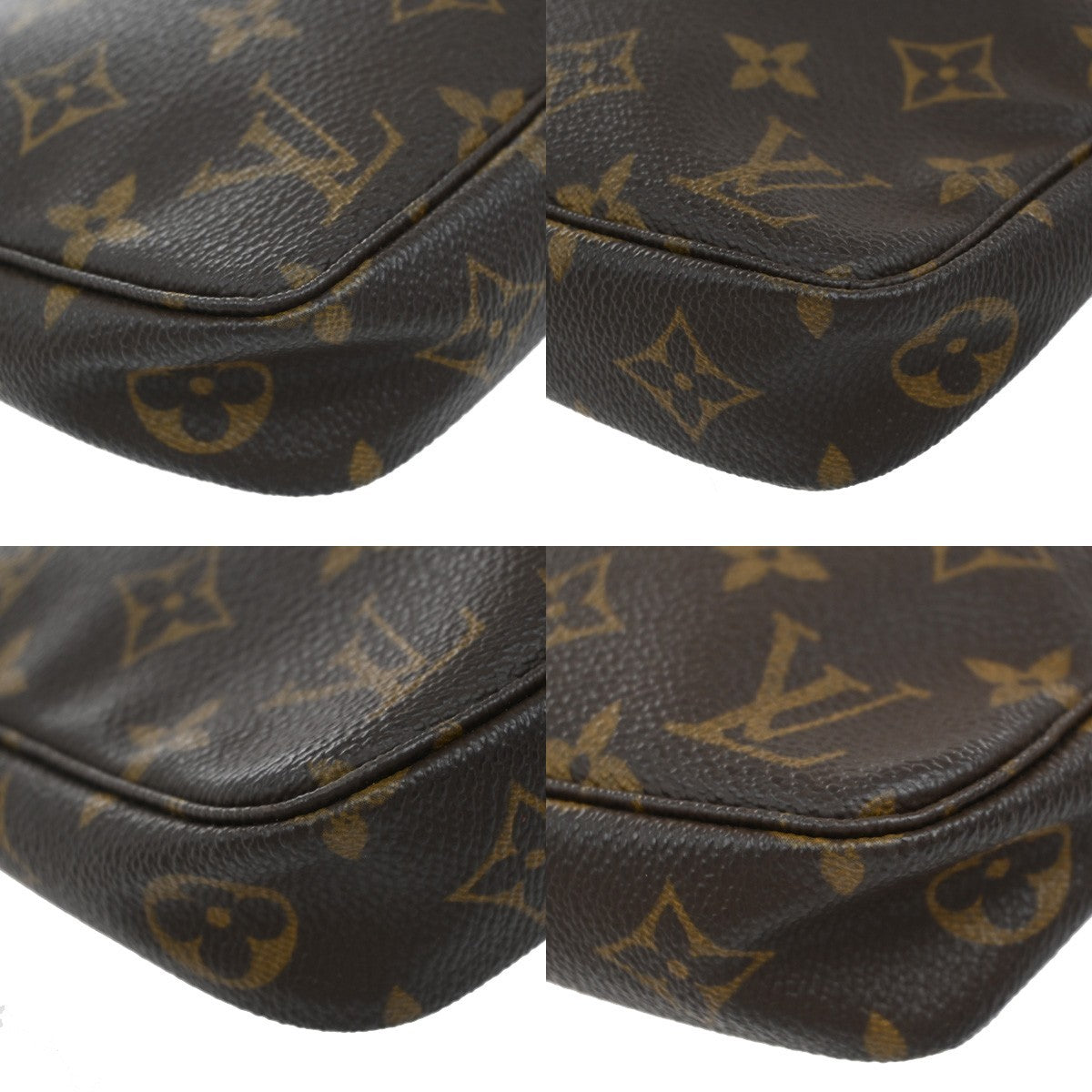 LOUIS VUITTON Pochette Accessoires Hand Bag Monogram Leather BN M51980 79EF864