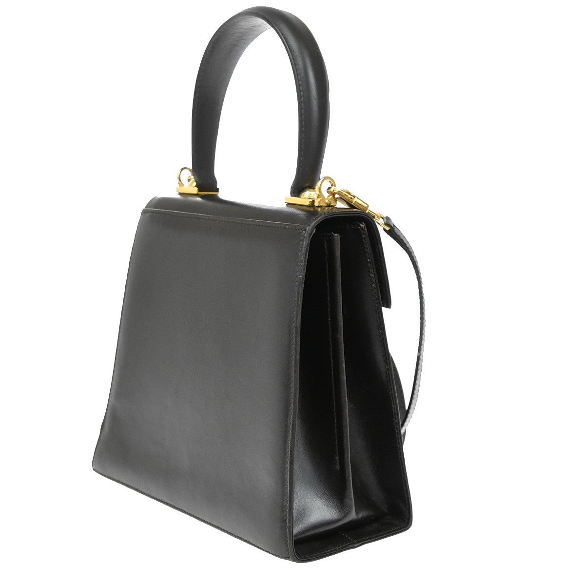 SALVATORE FERRAGAMO Logo Gancini 2Way Shoulder Hand Bag Leather Brown 83RF550