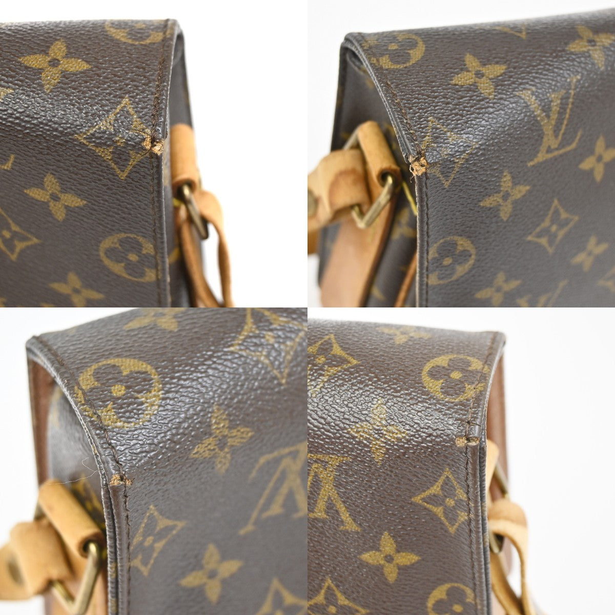 LOUIS VUITTON Cartouchiere GM Shoulder Bag Monogram Leather Brown M51252 30YJ163