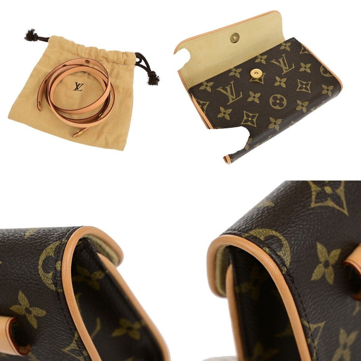 LOUIS VUITTON Pochette Florentine Bum Bag #M Monogram Leather BN M51855 96EC329
