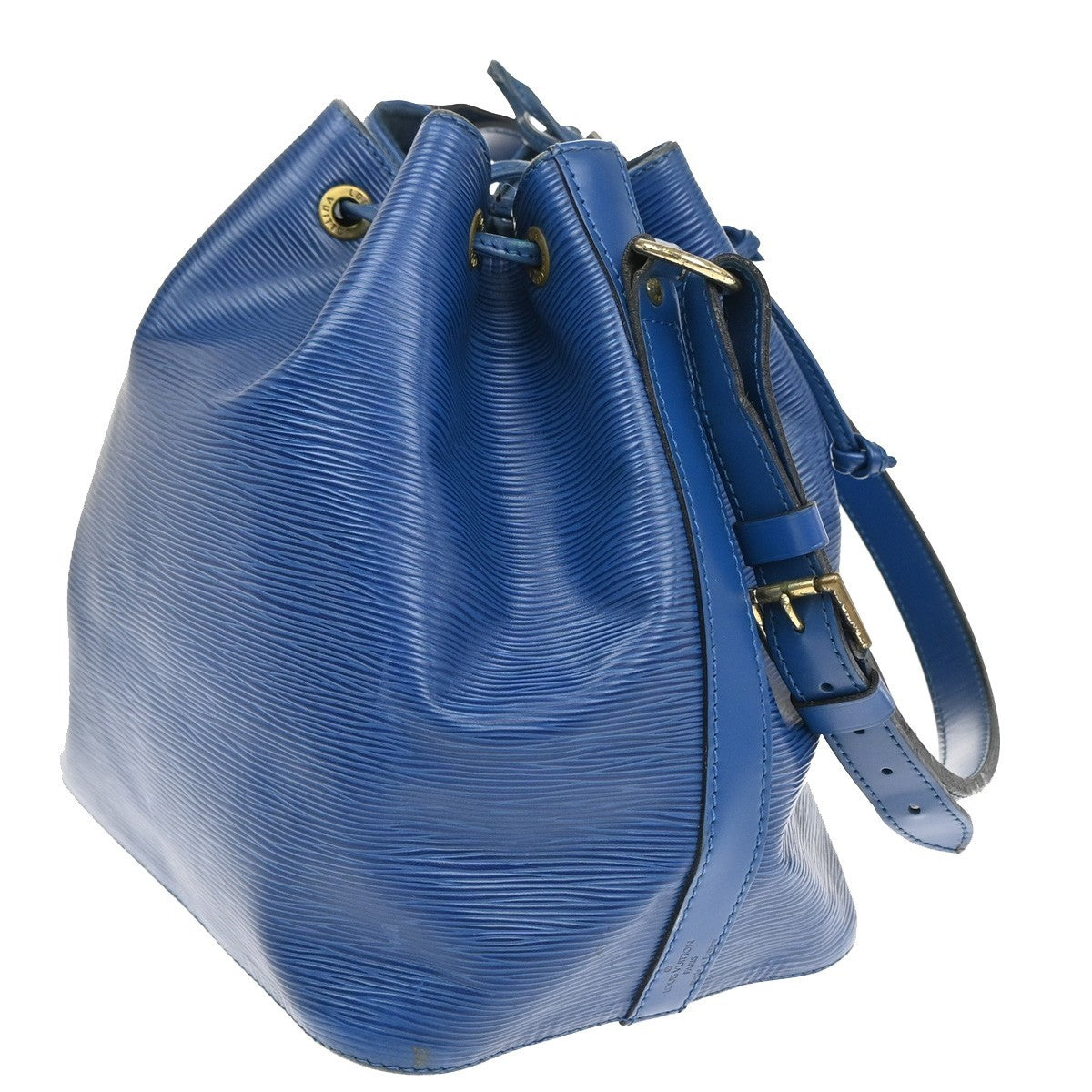 LOUIS VUITTON Petit Noe Drawstring Shoulder Bag Epi Leather Blue M44105 36EF305