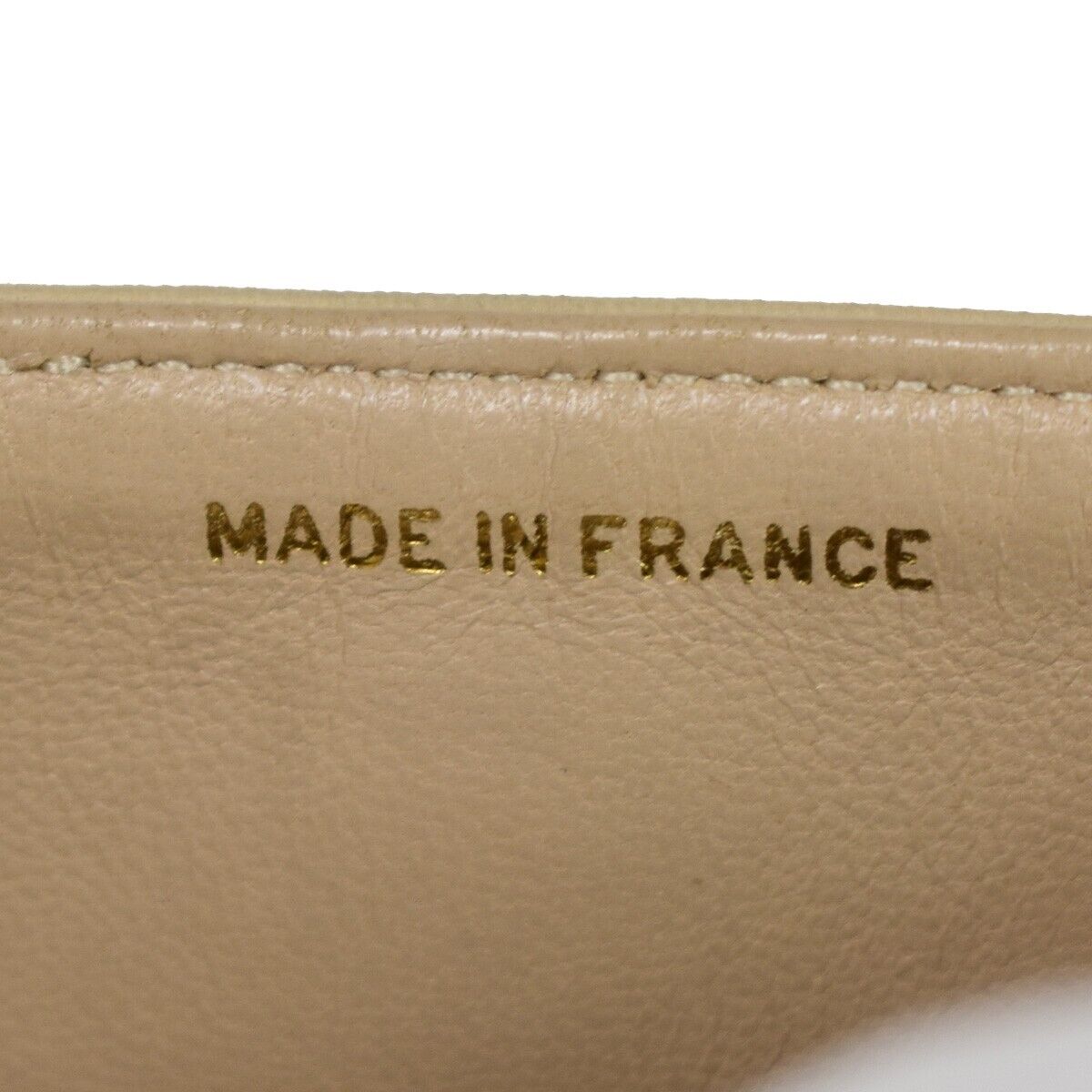 CHANEL CC Matelasse 23 Double Flap Chain Shoulder Bag Leather Beige GD 805RC566