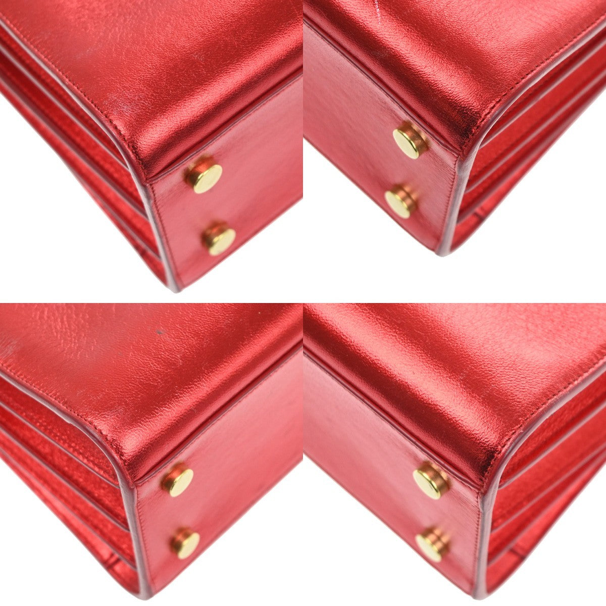 SAINT LAURENT Sac de Jour 2Way Shoulder Handbag Leather Red GHW Italy 97TA704