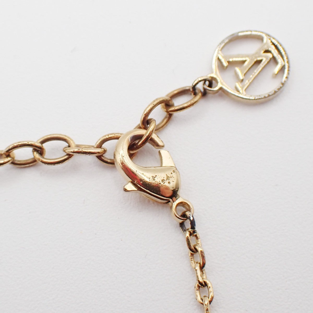 LOUIS VUITTON Logomania Chain Long Necklace Gold Silver M68074 Italy 30KP558