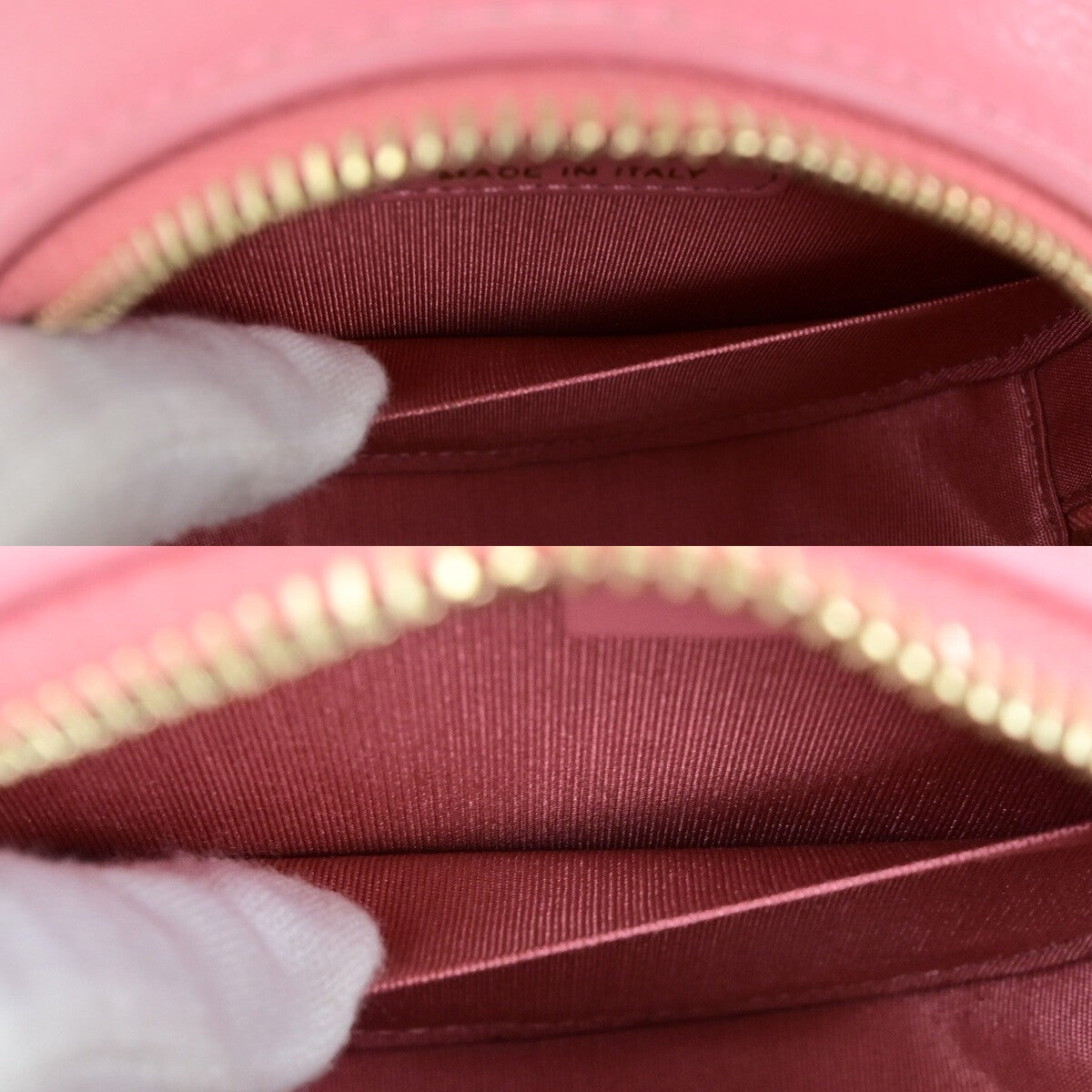 CHANEL CC Logo Camellia Round Mini Chain Shoulder Bag Grained Pink 337RK175