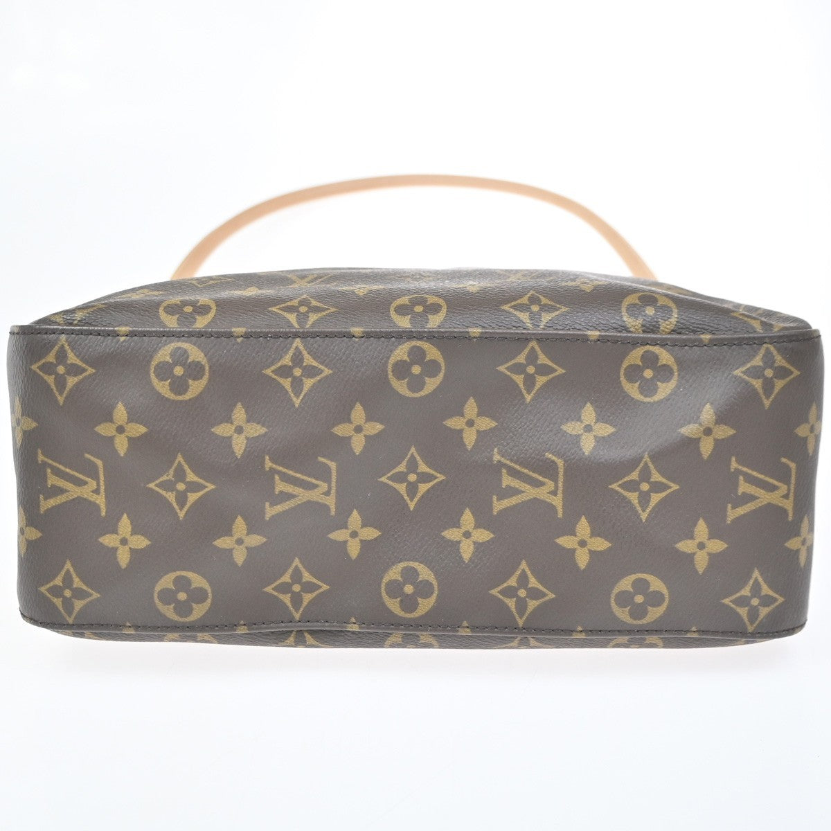 LOUIS VUITTON Logo Looping GM Shoulder Bag Monogram Leather Brown M51145 26RL728