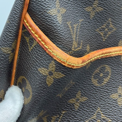 LOUIS VUITTON LV Logo Deauville Hand Bag Monogram Leather Brown M47270 36DA029