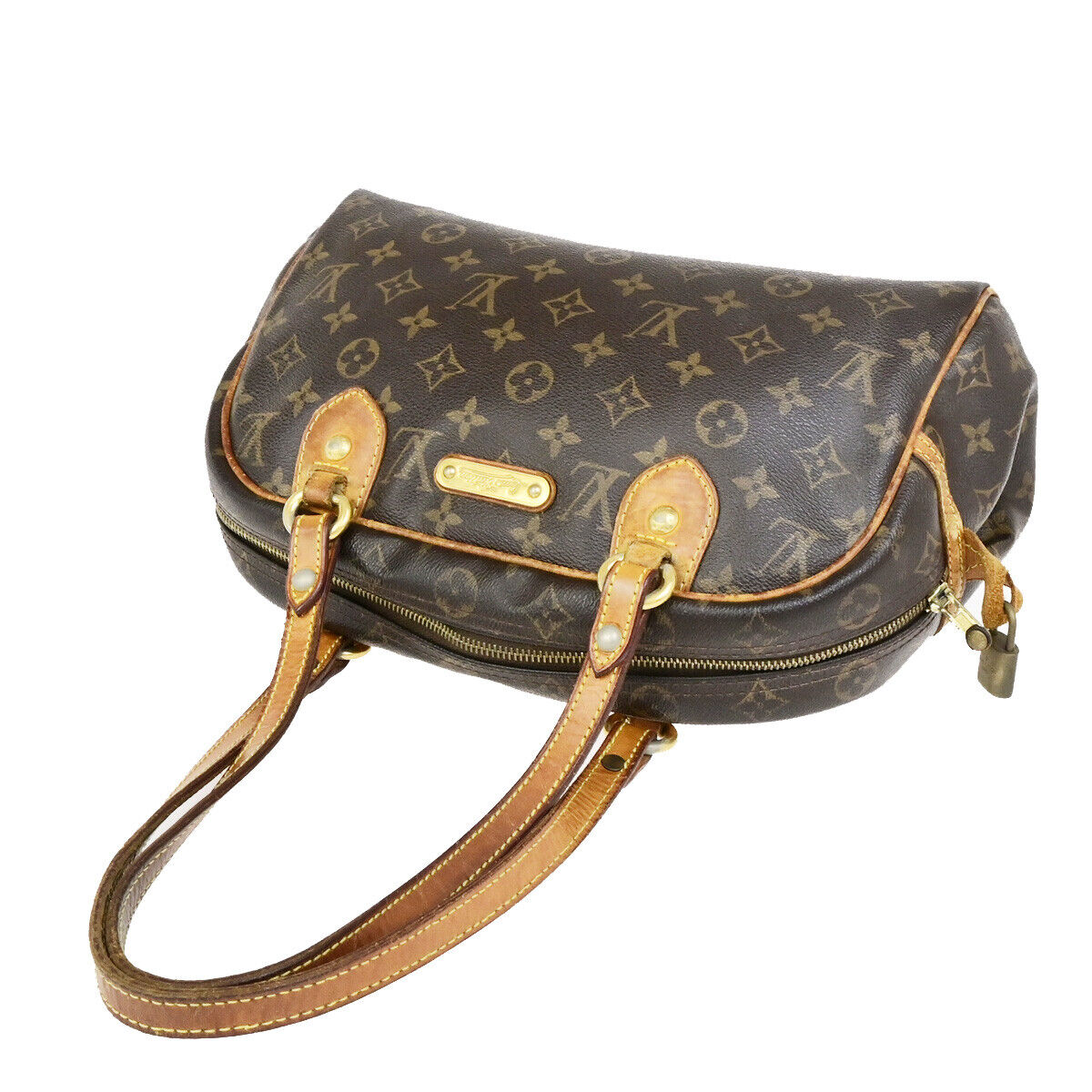 LOUIS VUITTON Montorgueil PM Shoulder Bag Monogram Leather Brown M95565 02SJ548