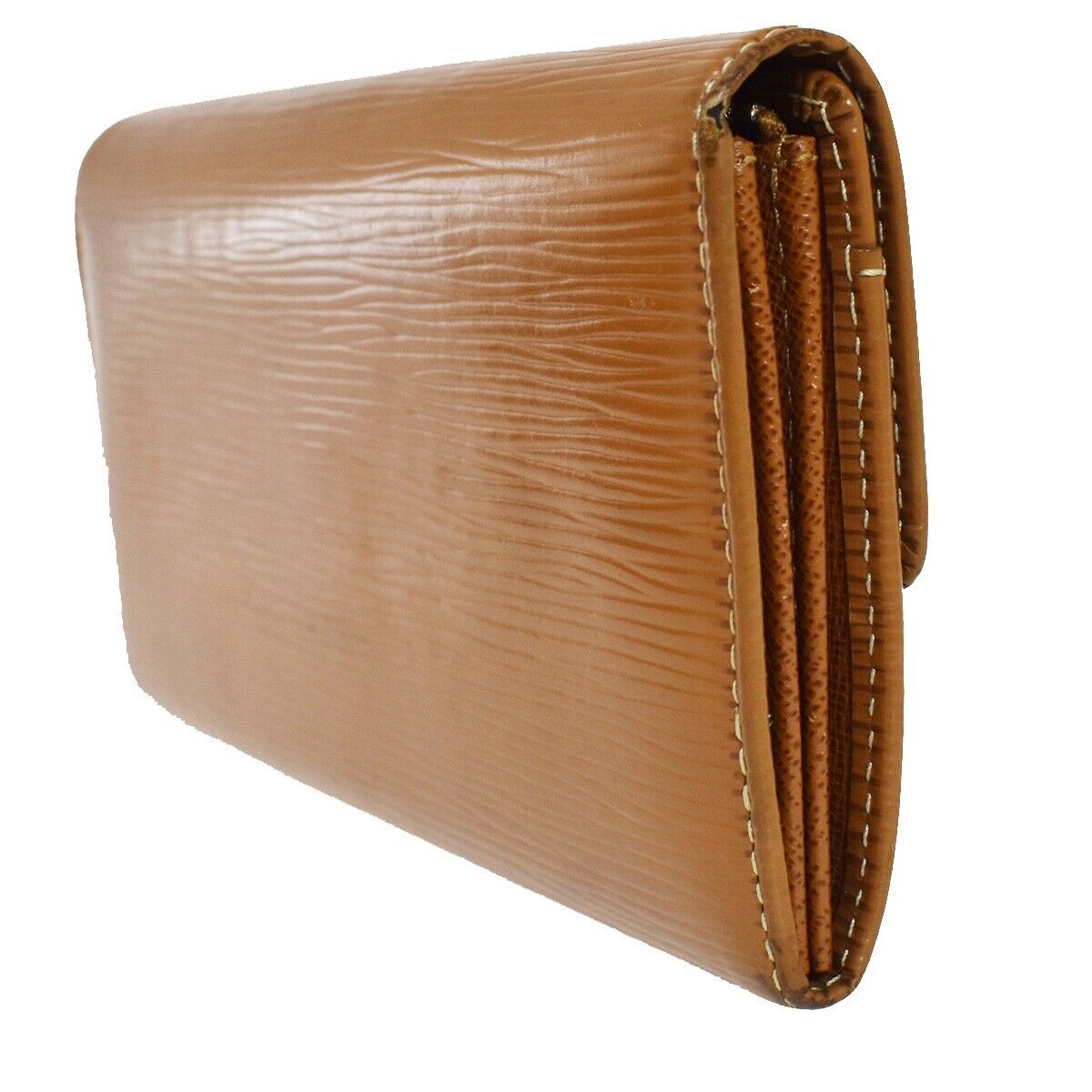 LOUIS VUITTON Porte Monnaie Credit Bifold Wallet Epi Brown France M6359I 05JH674