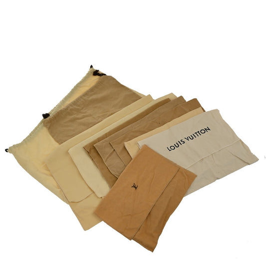 37.Live LOUIS VUITTON 10 Set Dust Bag Drawstring Canvas Cotton BE BN 09KB614