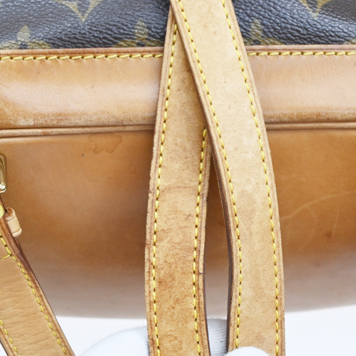 LOUIS VUITTON Montsouris MM Backpack Bag Monogram Leather Brown M51136 11SA090