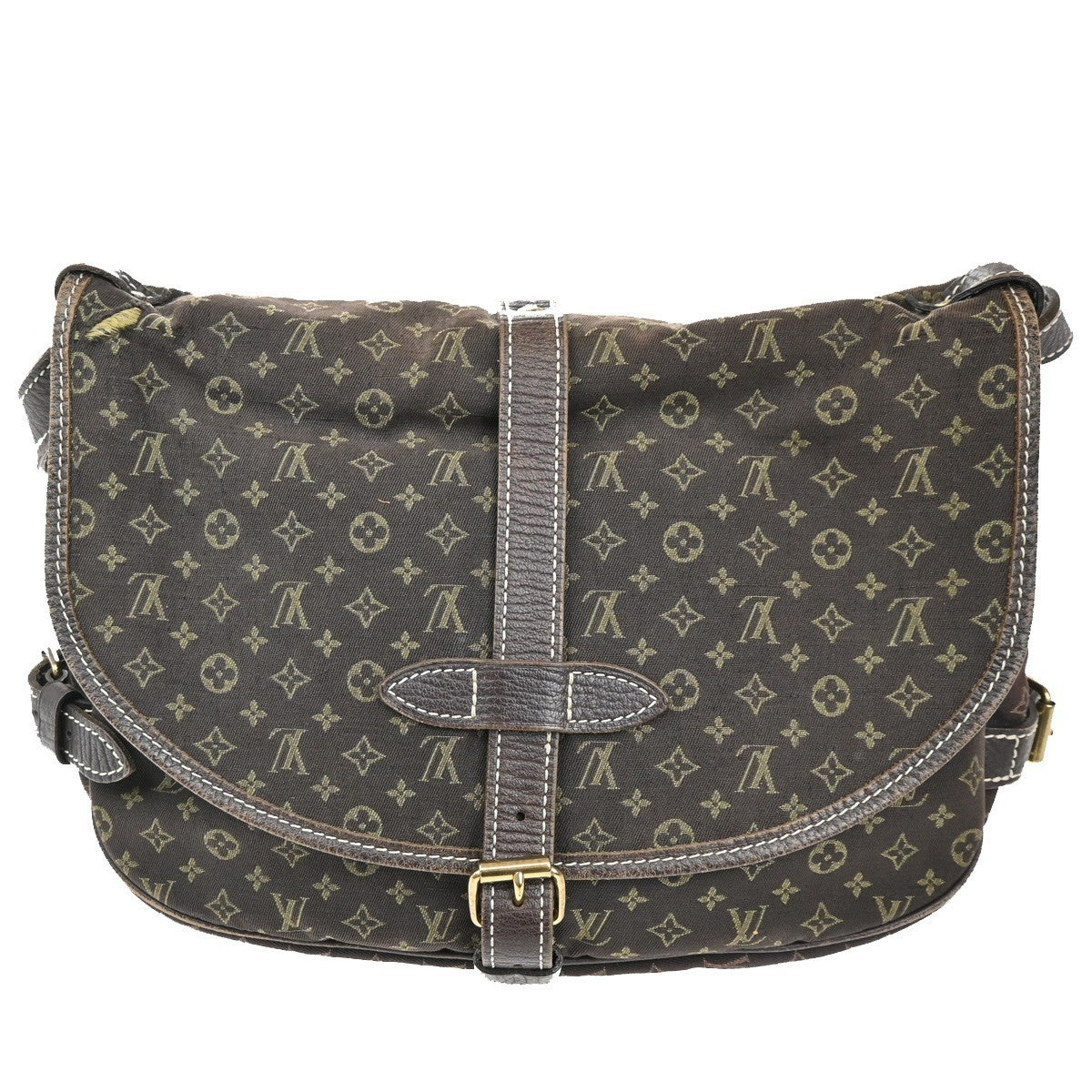 LOUIS VUITTON Saumur 30 Shoulder Bag Monogram Mini Lin Canvas BN M95227 33TA222