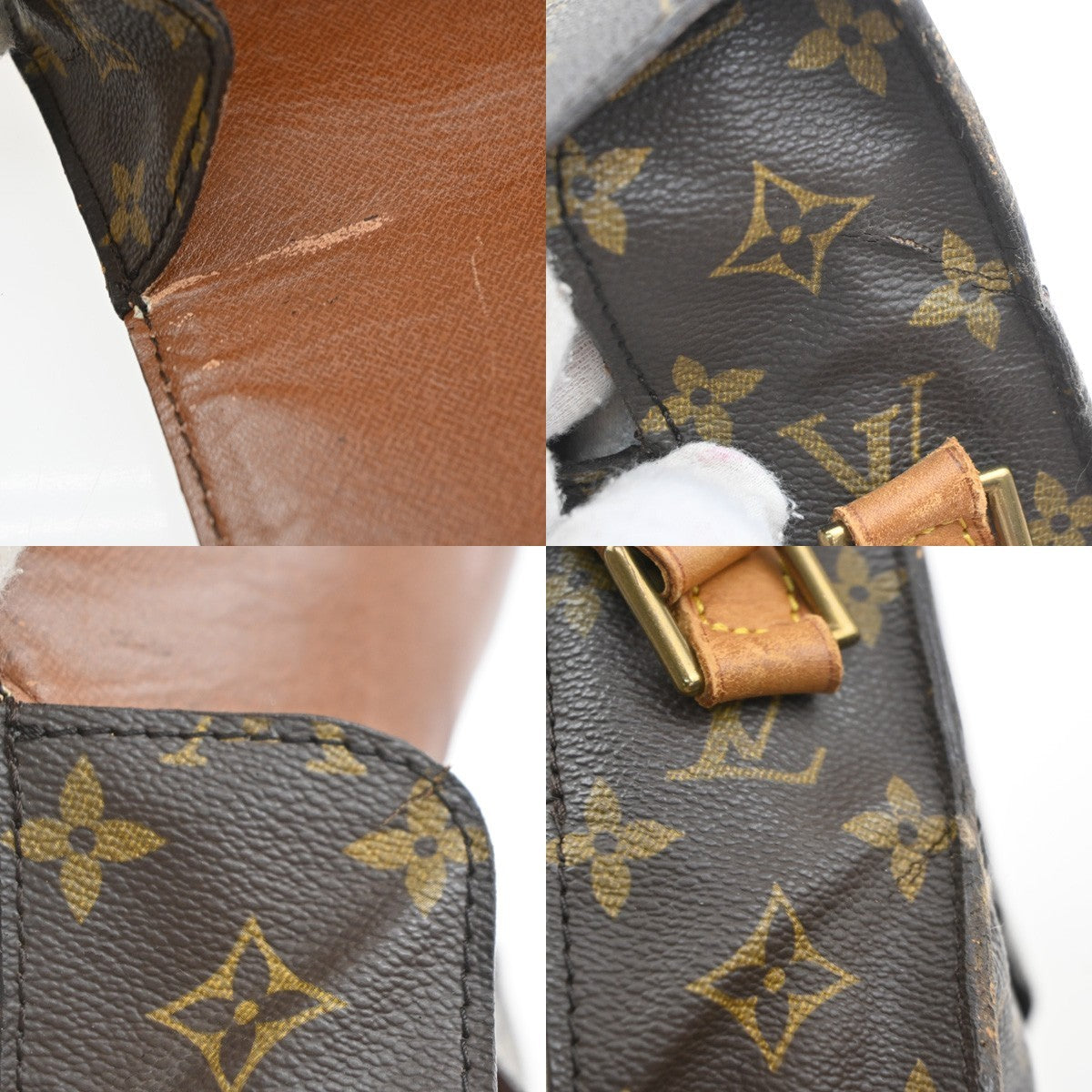 LOUIS VUITTON Saint Cloud GM Shoulder Bag Monogram Leather Brown M51242 32SA128