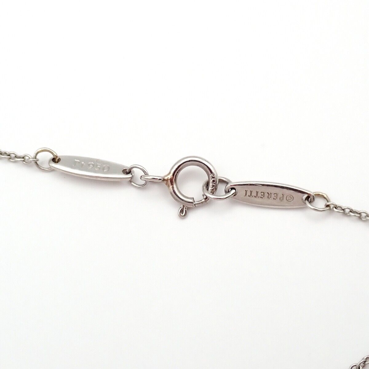 TIFFANY & CO. By The Yard Chain Necklace Diamond Platinum 950 Silver 10RK965