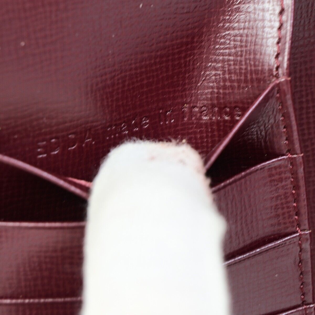 Must De Cartier 2C Logo Vertical Long Bifold Wallet Leather Bordeaux 02EB608