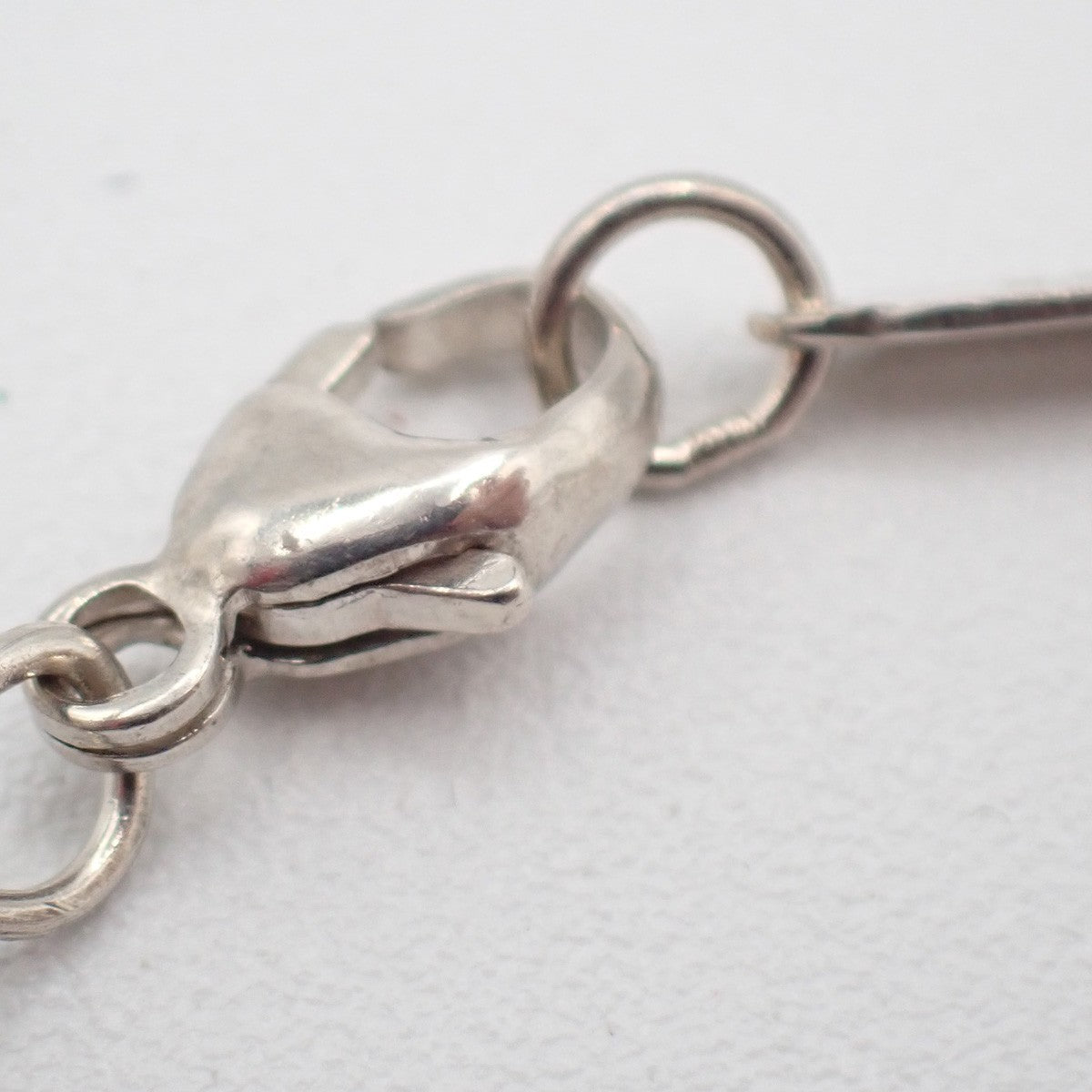 TIFFANY & CO. Logo Open Heart 16mm Chain Necklace Silver AG925 05KC375