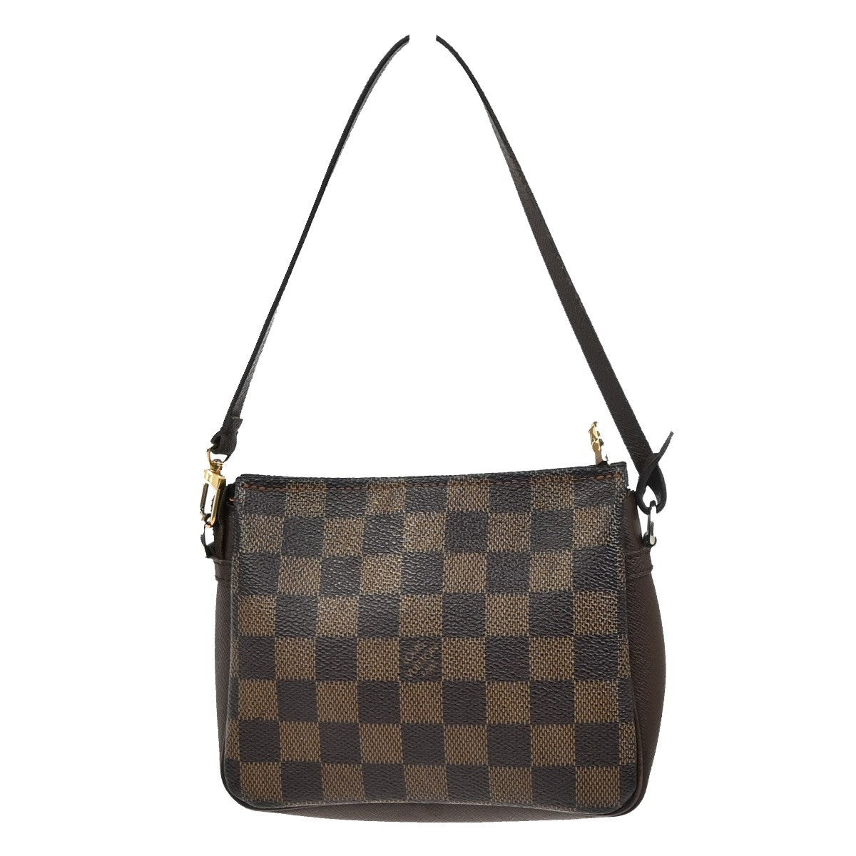 LOUIS VUITTON Trousse Makeup Hand Bag Damier Ebene Leather Brown N51982 83ZA294