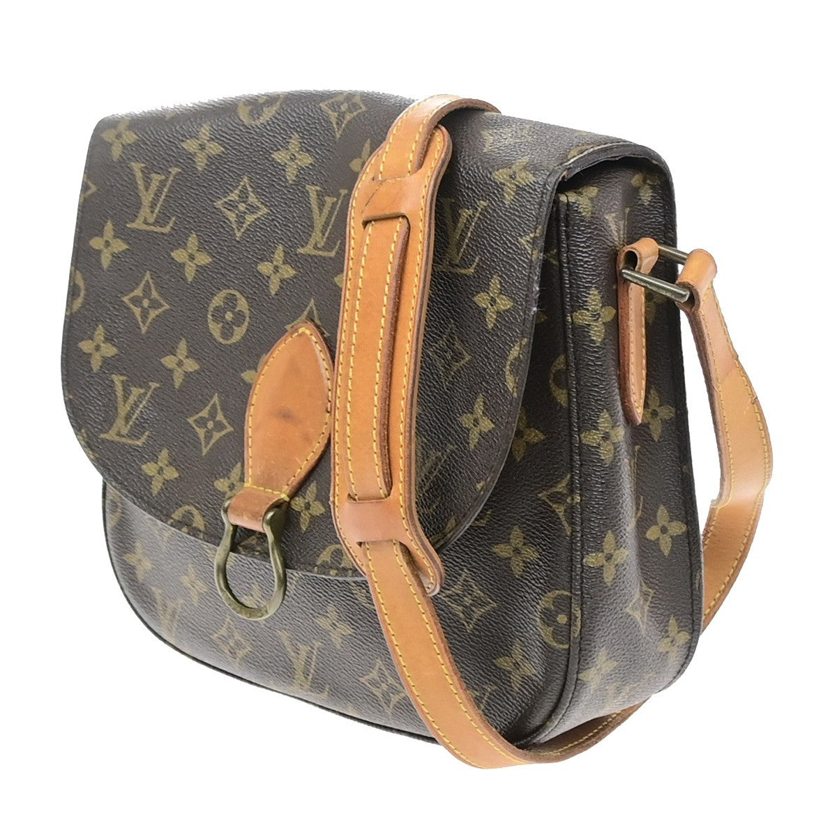 LOUIS VUITTON Saint Cloud GM Shoulder Bag Monogram Leather Brown M51242 34MA698