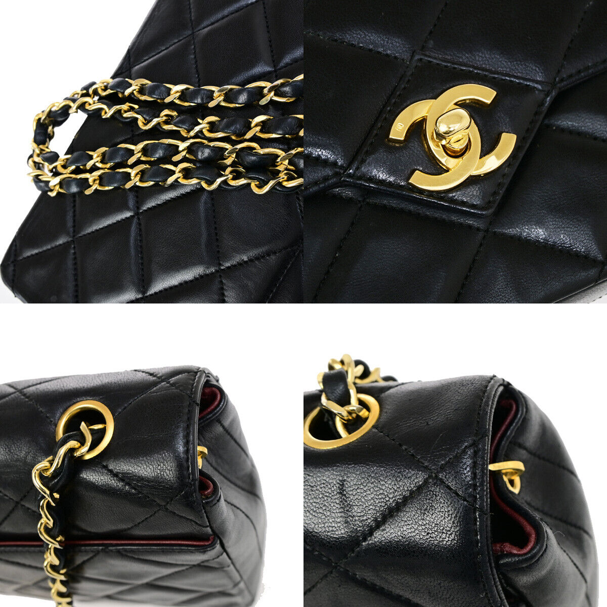 CHANEL CC Logo Matelasse 23 Chain Shoulder Bag Leather Black GHW 644RK608