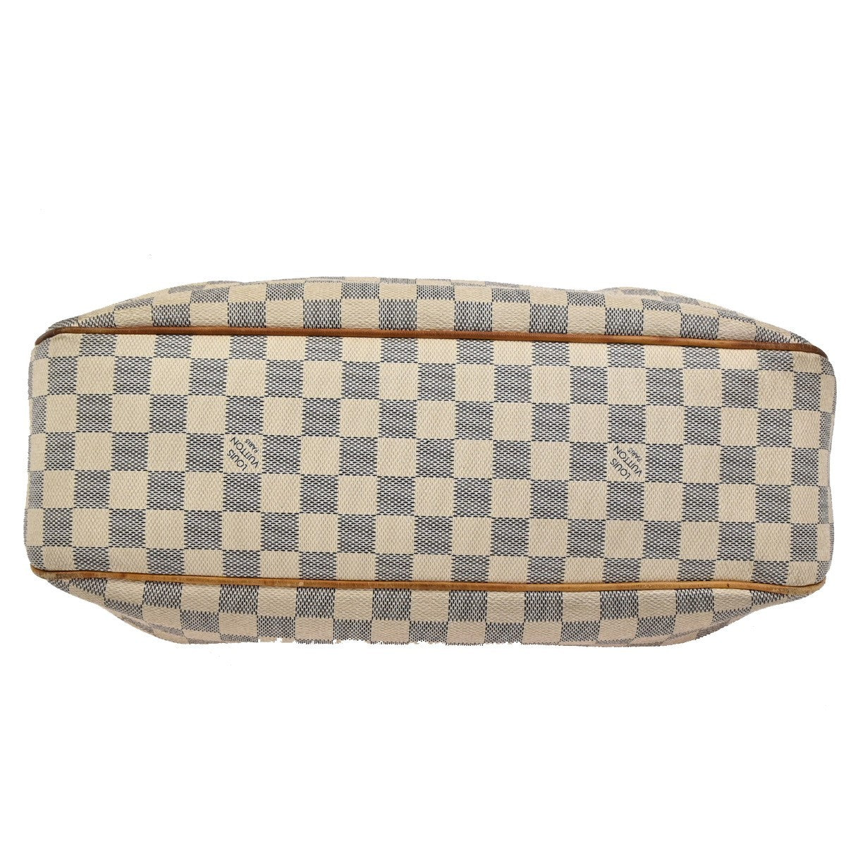 LOUIS VUITTON Siracusa MM Shoulder Bag Damier Azur Leather White N41112 77DA086
