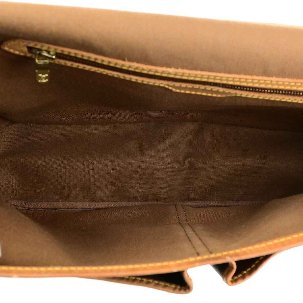 LOUIS VUITTON Gibeciere GM Shoulder Bag Monogram Leather Brown M42246 64SJ591