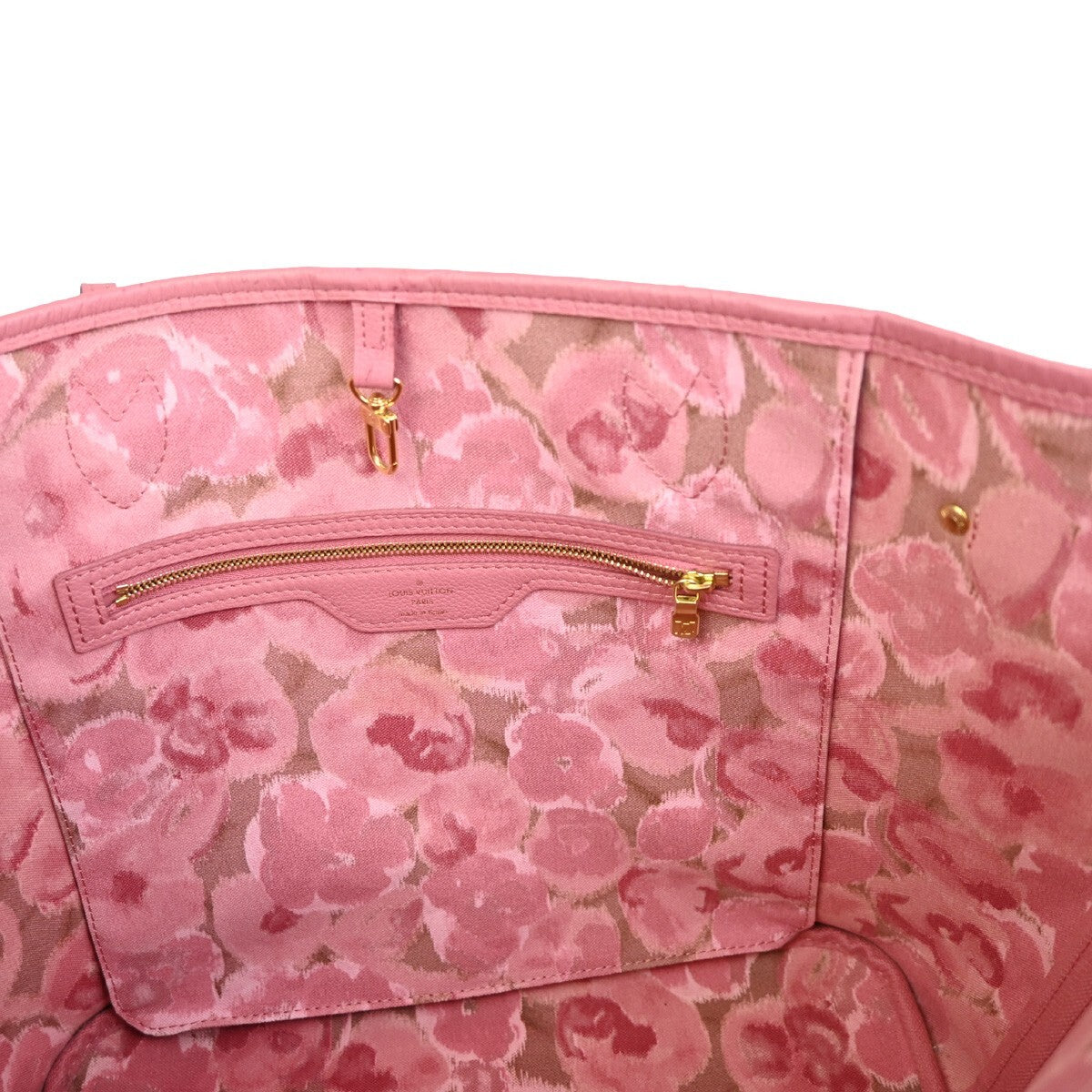 LOUIS VUITTON Neverfull MM Shoulder Tote Bag Monogram Ikat Rose M40940 92FB589