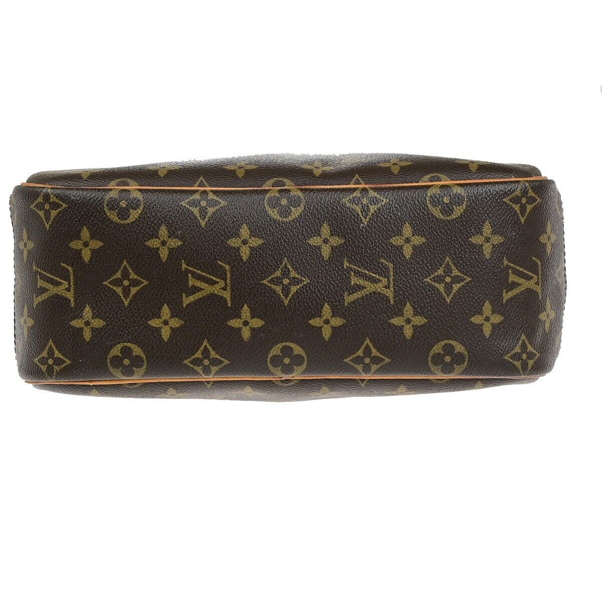 LOUIS VUITTON LV Logo Trouville Hand Bag Monogram Leather Brown M42228 83ED019