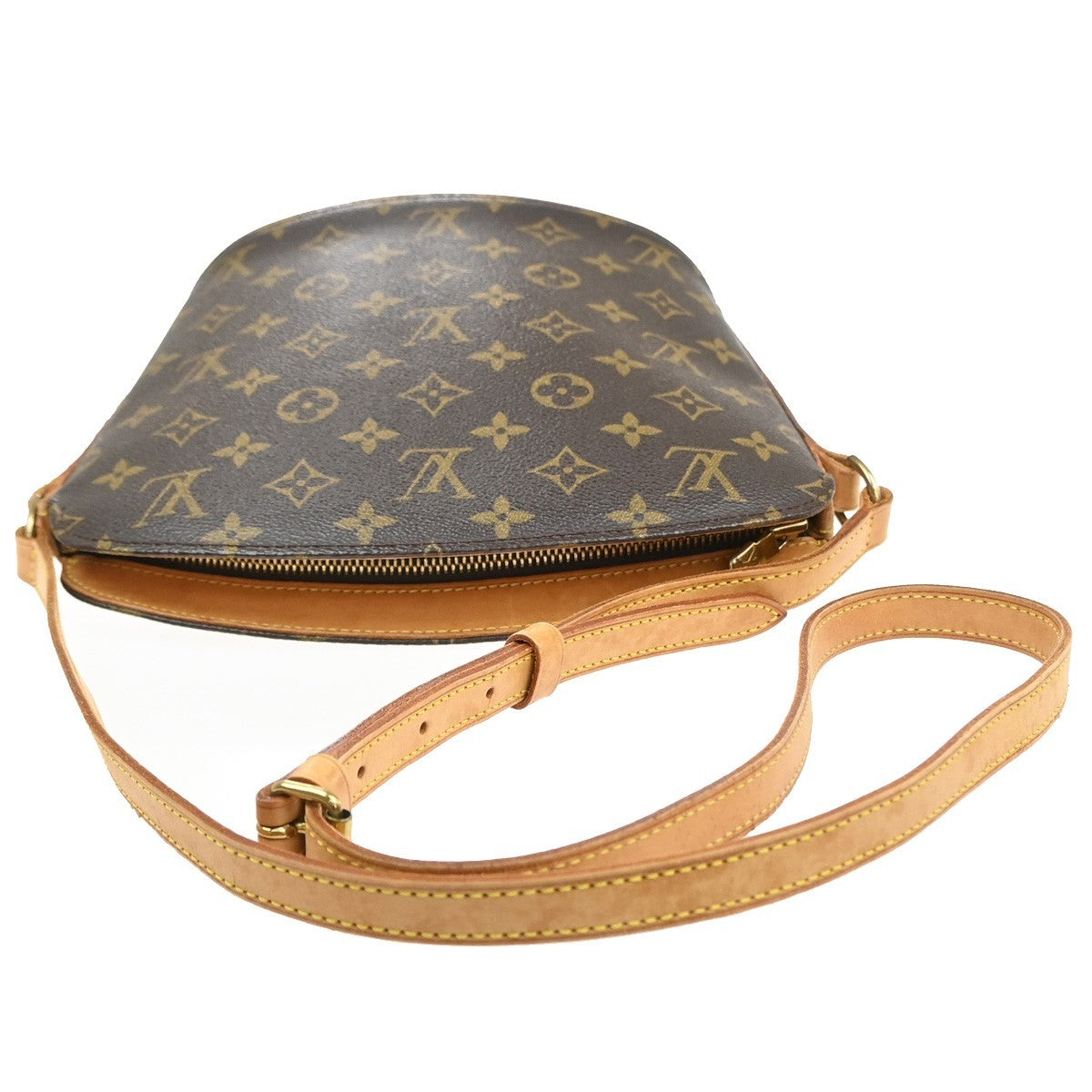 LOUIS VUITTON Logo Drouot Shoulder Bag Monogram Leather Brown M51290 76PA003