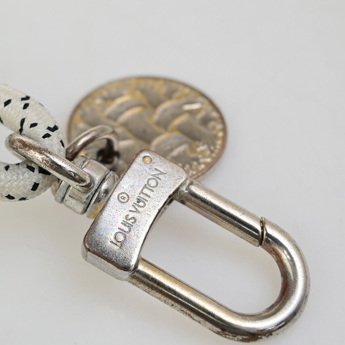 LOUIS VUITTON Christopher Nemes Key Ring Holder Bag Charm Silver MP1622 66KA525