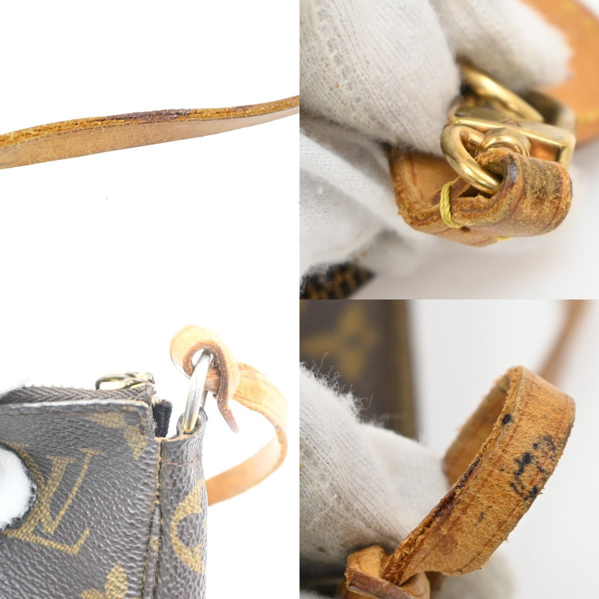 LOUIS VUITTON Pochette Accessoires Hand Bag Monogram Leather BN M51980 85MA488