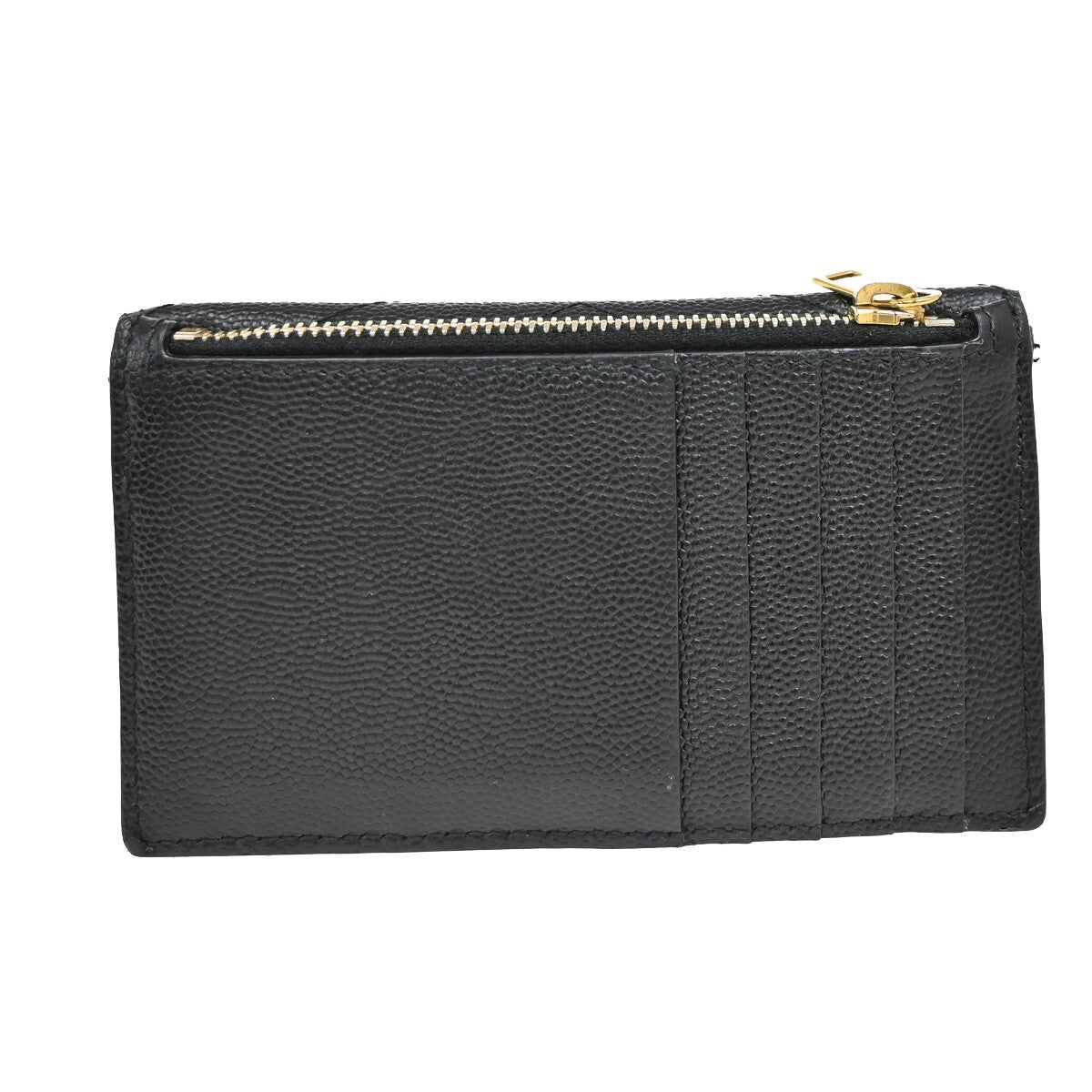 SAINT LAURENT YSL Logo Compact Bifold Wallet Leather Black GHW Italy 87EE549