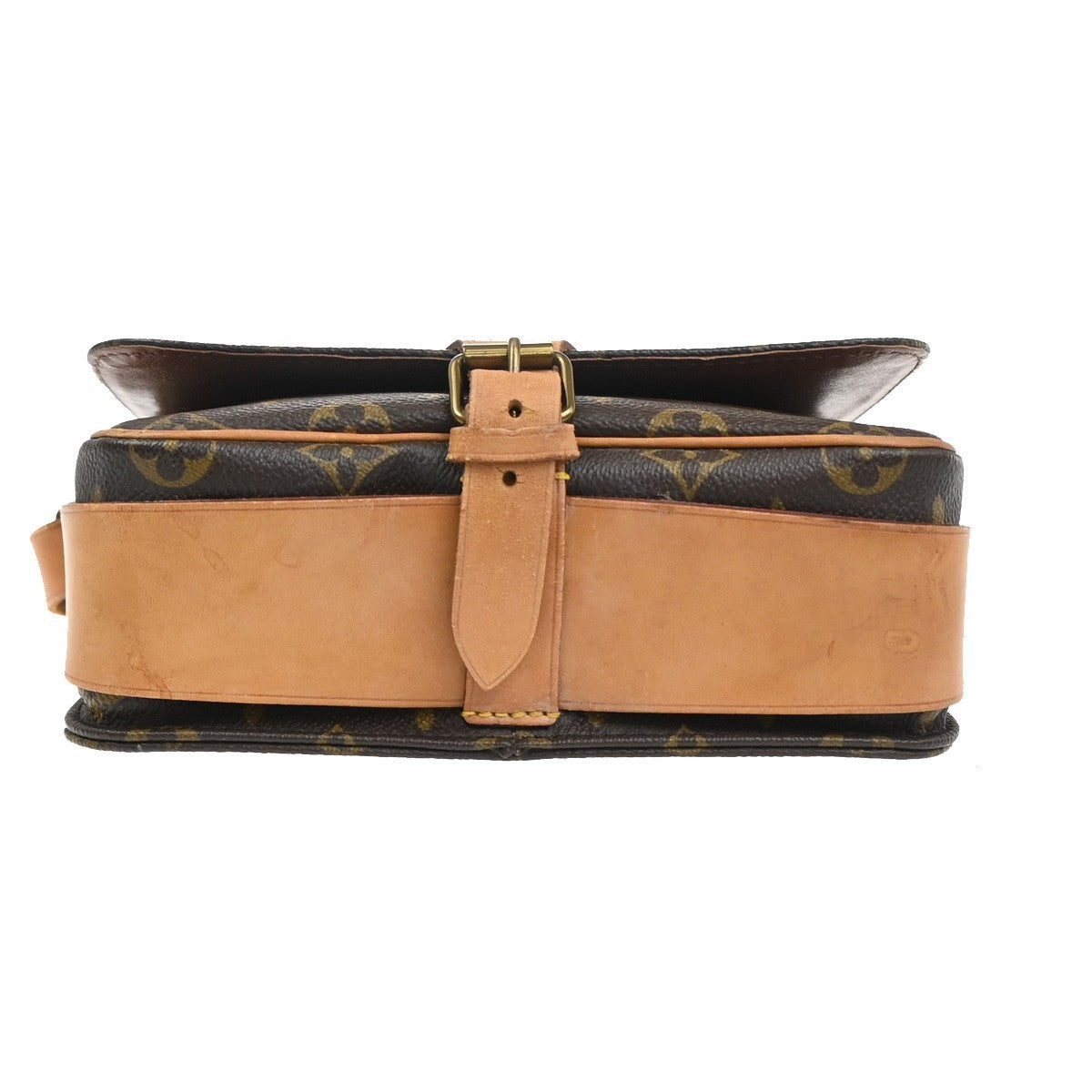 LOUIS VUITTON Cartouchiere MM Shoulder Bag Monogram Leather Brown M51253 82KD042