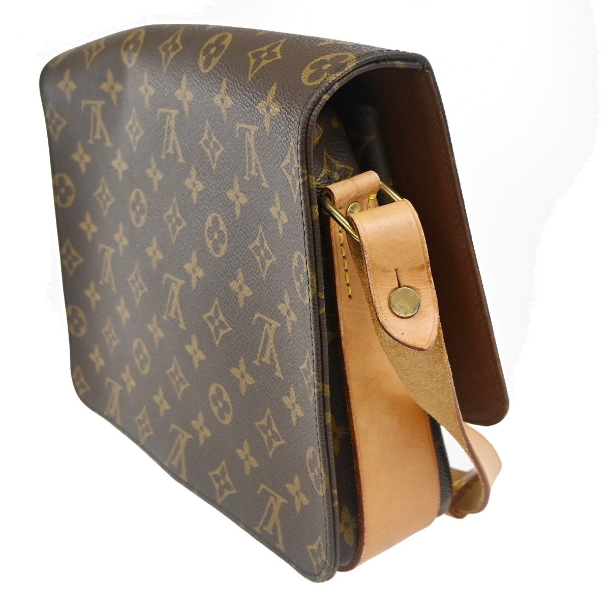 LOUIS VUITTON Cartouchiere GM Shoulder Bag Monogram Leather Brown M51252 77CA744