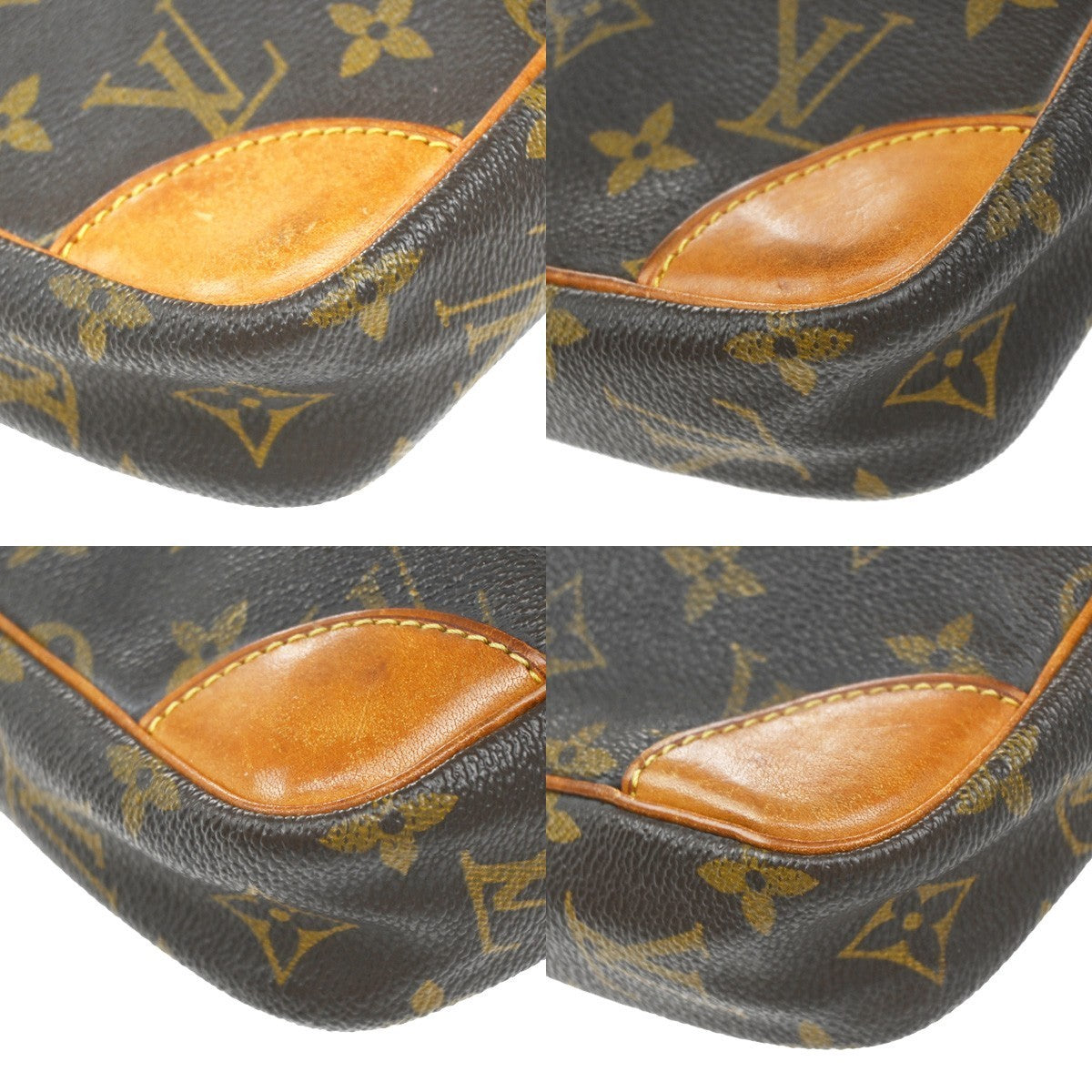 LOUIS VUITTON Danube Shoulder Bag Monogram Leather Brown France M45266 34KP005