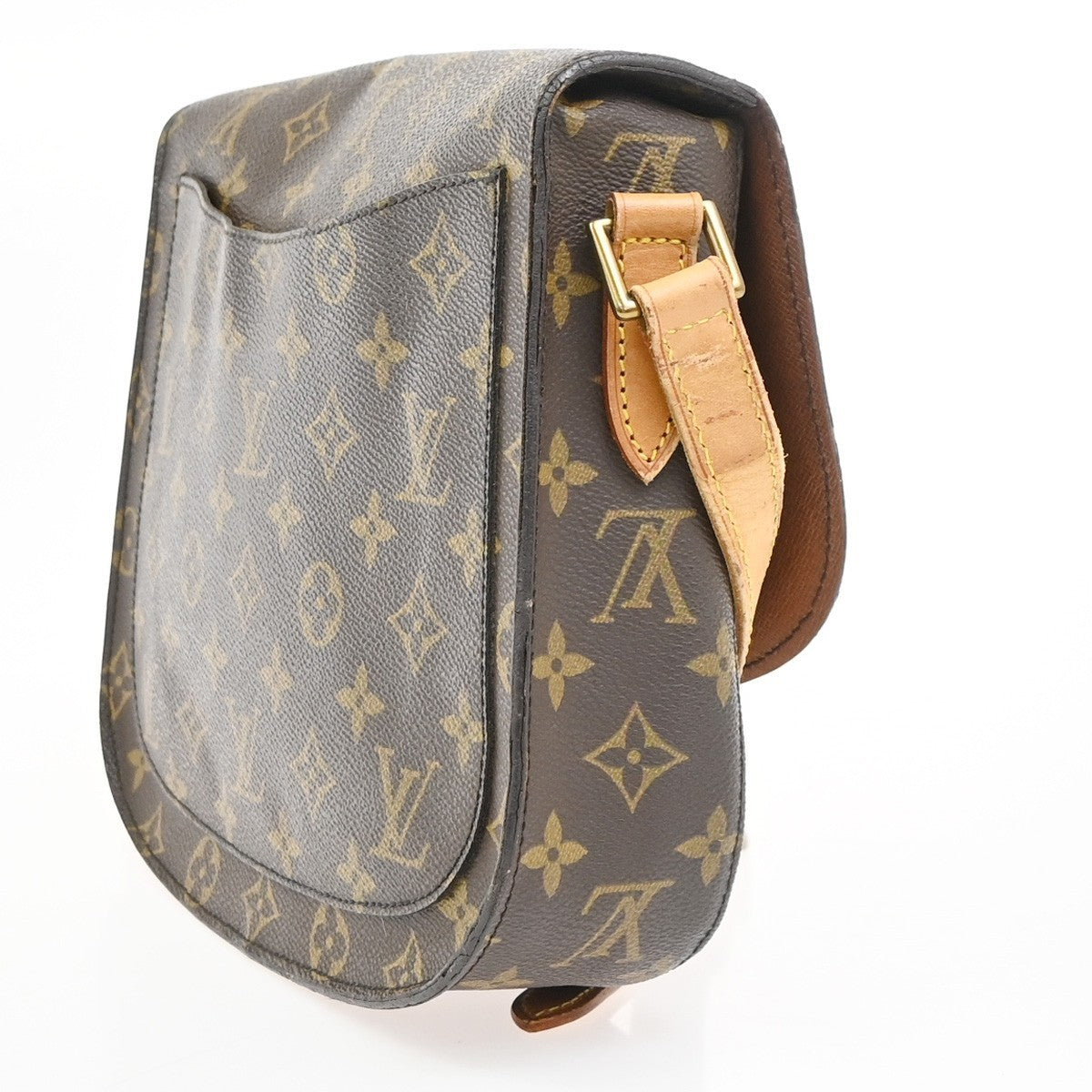 LOUIS VUITTON Saint Cloud GM Shoulder Bag Monogram Leather Brown M51242 32PA085