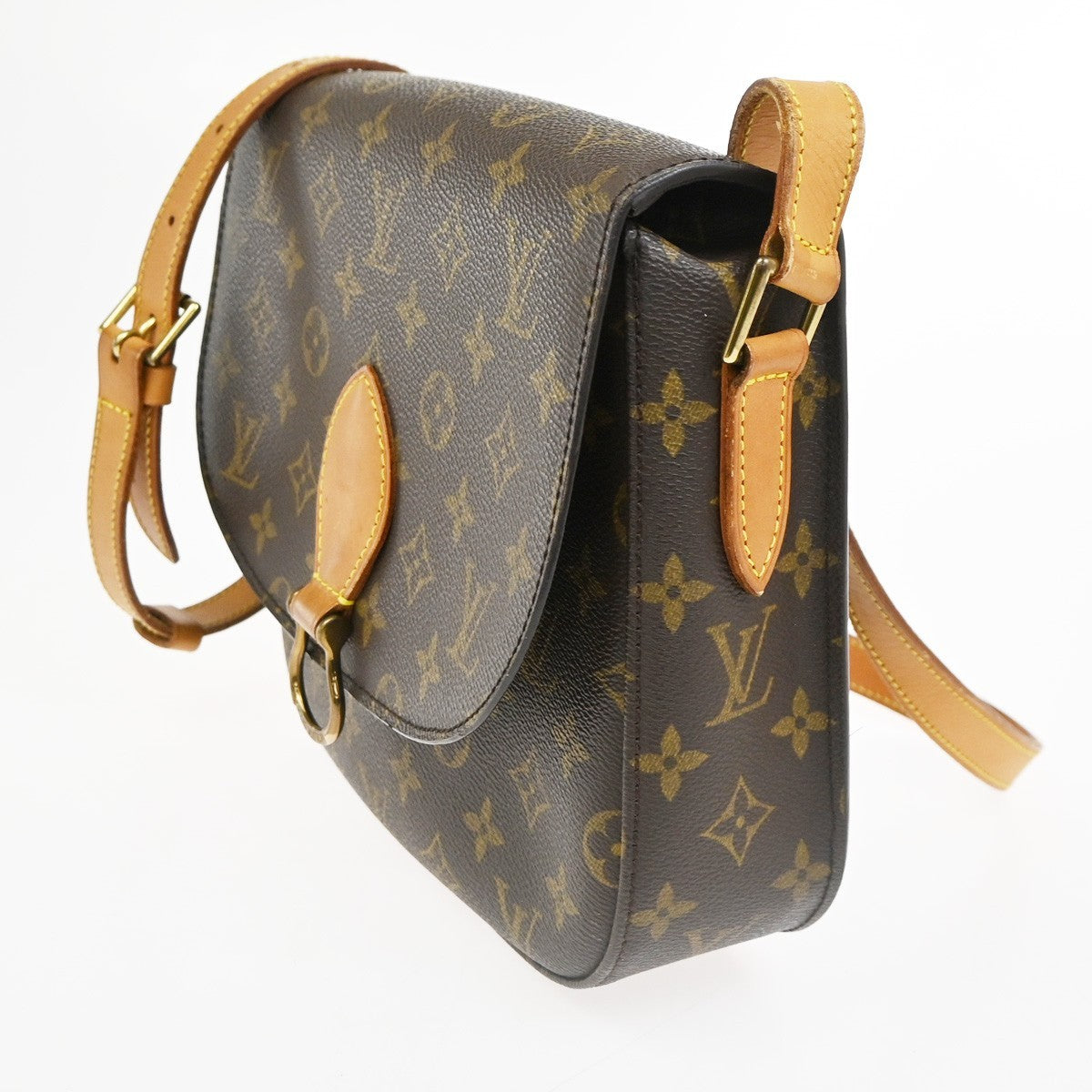 LOUIS VUITTON Saint Cloud GM Shoulder Bag Monogram Leather Brown M51242 85CA747