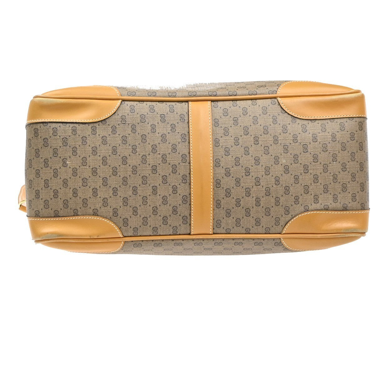 GUCCI Logo GG Pattern 2way Shoulder Hand Bag PVC Leather Beige GHW Italy 38MA555